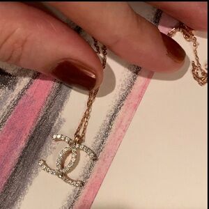 Brand new , rare Rose Gold Crystal  Necklace, great for Holidays gift